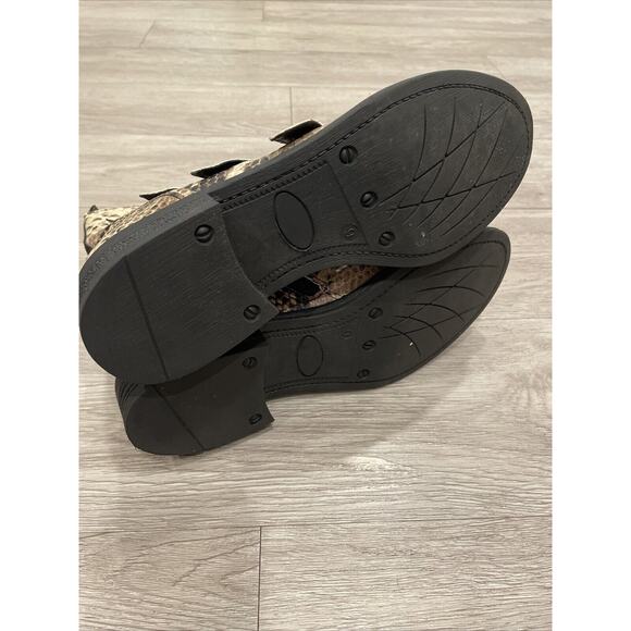 Ankle Boots Womens 9 Snake Print Comfort Statement Streetwear Casual - Picture 8 of 8